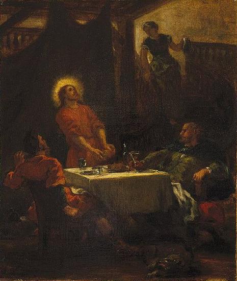 Eugene Delacroix The Disciples at Emmaus, or The Pilgrims at Emmaus oil painting picture